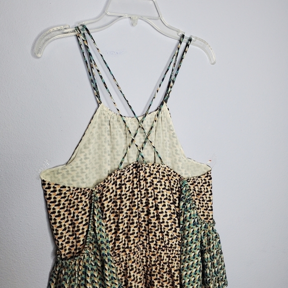 Anthropologie Printed Cold Shoulder Strappy Romper - Picture 7 of 11